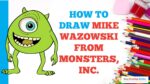 How to Draw Mike Wazowski from Monsters, Inc. in a Few Easy Steps: Drawing Tutorial for Kids