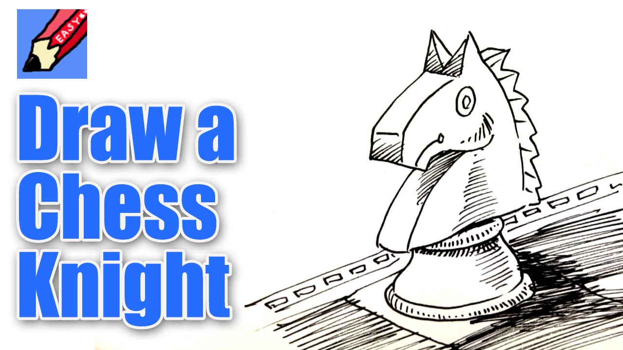 How to Draw a Chess Knight or Horse Real Easy