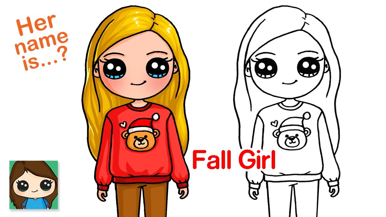 How to Draw a Fall Cute Girl  Fan Inspired