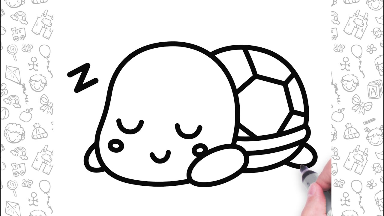 How to Draw a Turtle Easy | Bolalar uchun hayvonlarni chizish oson | बच्चों के लिए आसान पशु ड्राइंग