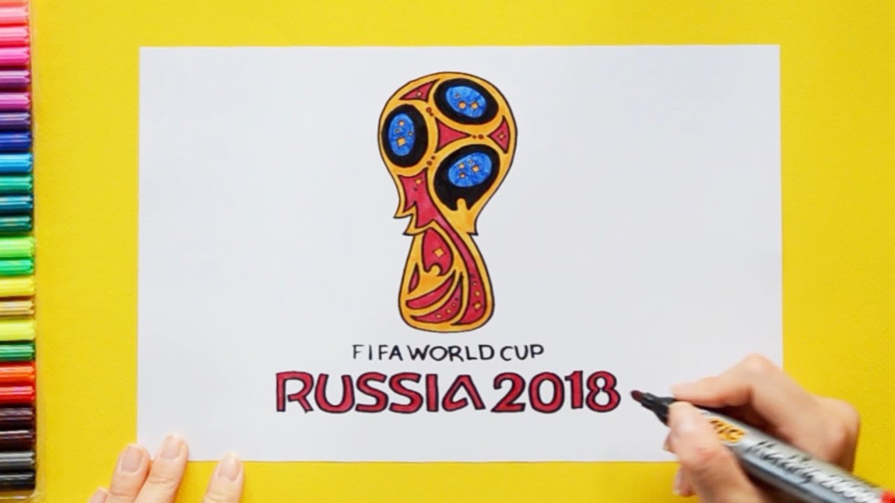 How to draw FIFA World Cup 2018 Logo