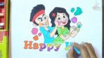 How to draw Holi festival | Holi draw, Holi Festival