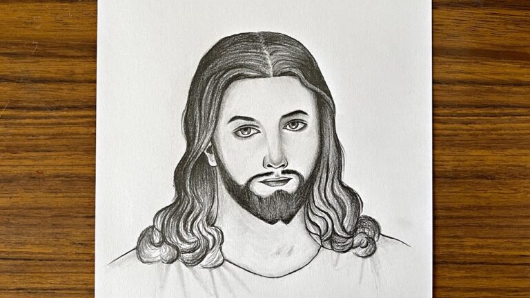 How to draw Jesus Christ || Jesus drawing || Easy drawings step by step ...