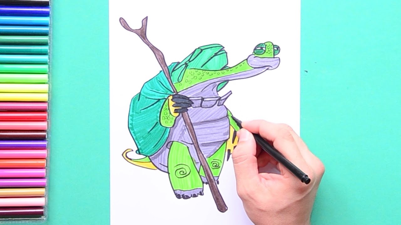How to draw Master Oogway from Kung Fu Panda
