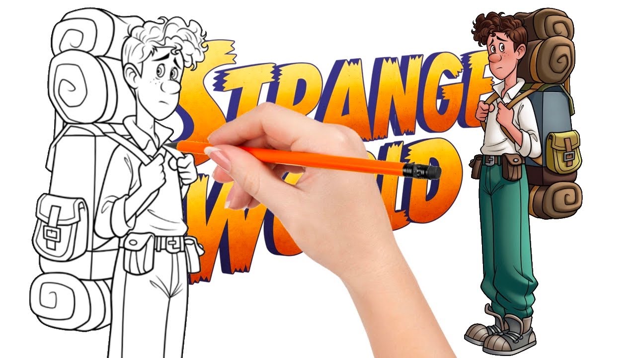 How to draw Searcher Clade with a backpack - Strange World