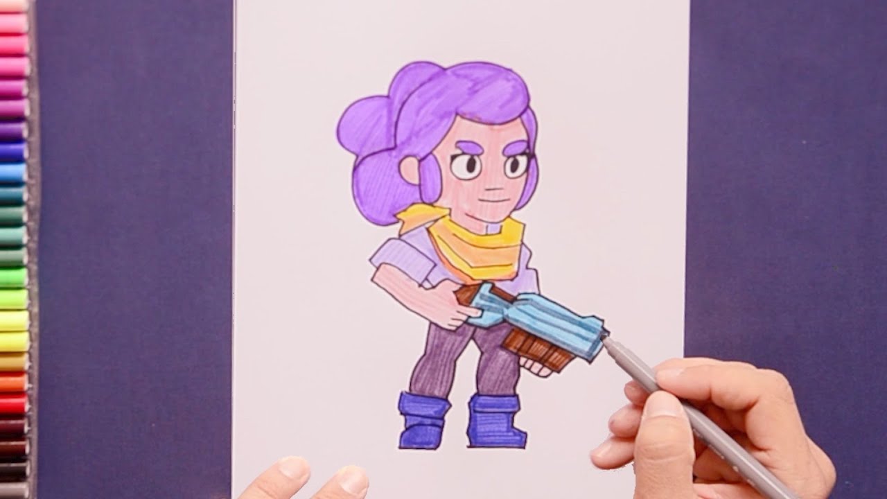 How to draw Shelly - Brawl Stars Character