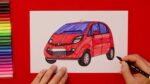 How to draw Tata Nano Car