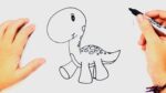 How to draw a Baby Dinosaur | Dinosaur Drawing Lesson