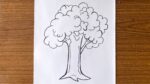How to draw a beautiful tree with pencil || How to draw a tree for beginners step by step