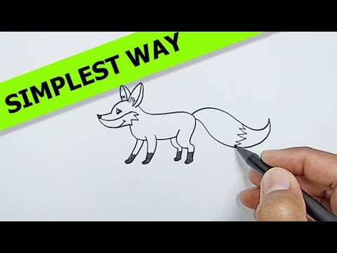 How to draw a fox easy step by step | Simple Drawing Ideas
