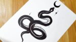 How to draw a snake tattoo || Tattoo drawing tutorial