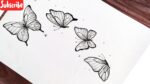 How to draw butterflies easy step by step || Butterfly drawing