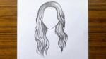 How to draw hair | How to draw realistic girl hair for beginners | Easy drawing for beginners