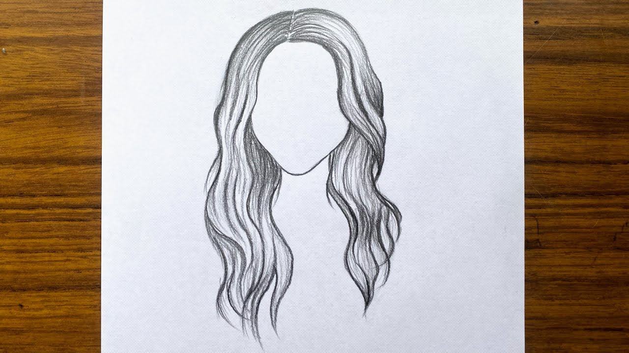 How to draw hair | How to draw realistic girl hair for beginners | Easy drawing for beginners