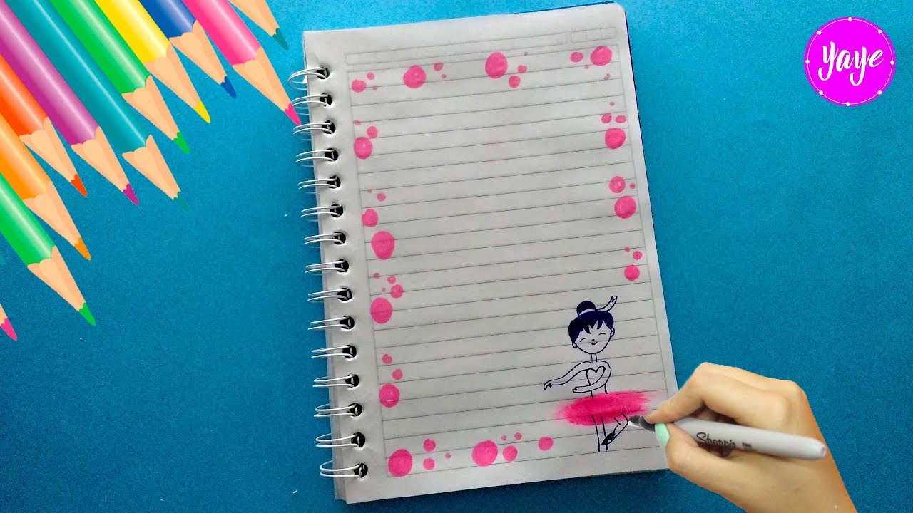 IDEAS PARA MARCAR CUADERNOS - Cómo dibujar márgenes  bonitas para cuadernos – Yaye