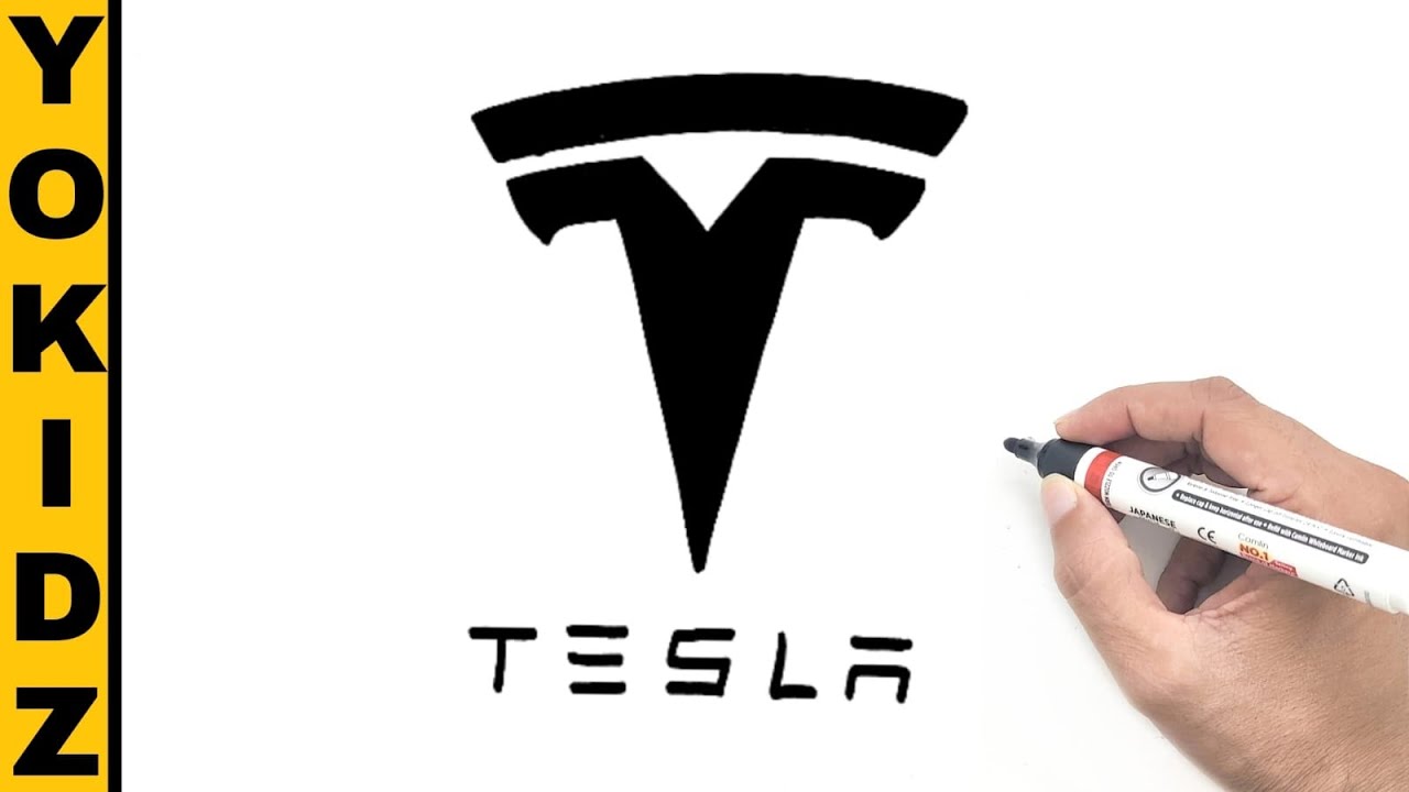 Tesla Logo | Tesla Logo drawing | YoKidz Drawing | YoKidz Channel