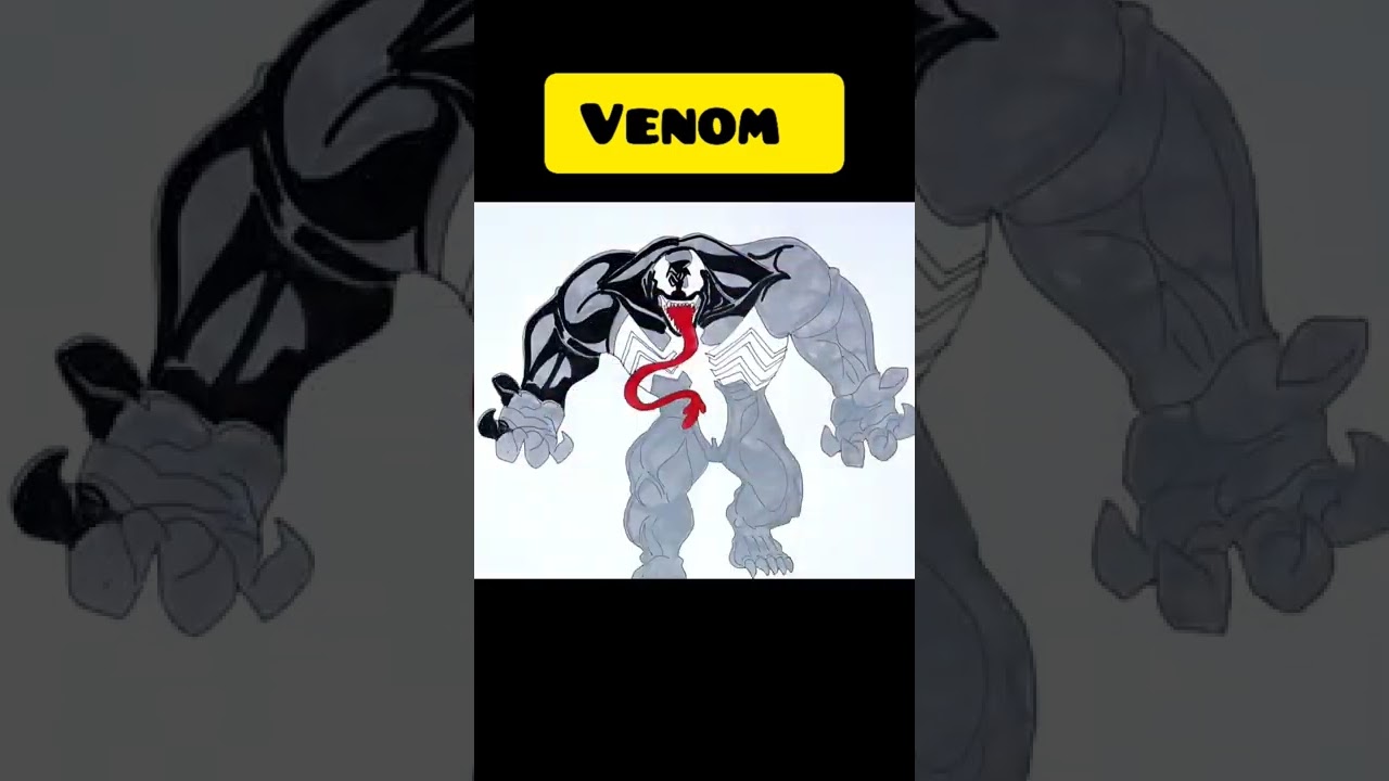 Venom monster drawing   #art #shorts #venom