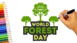 world forest day poster painting | environment day drawing | save forest drawing easy