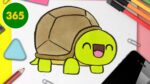 Comment dessiner une tortue kawaii - dessins kawaii faciles - dessiner des animaux kawaii