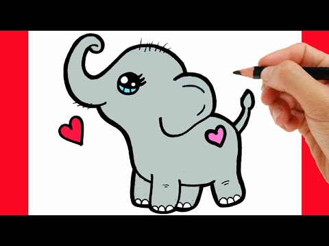 Como dibujar un Elefante Bonito