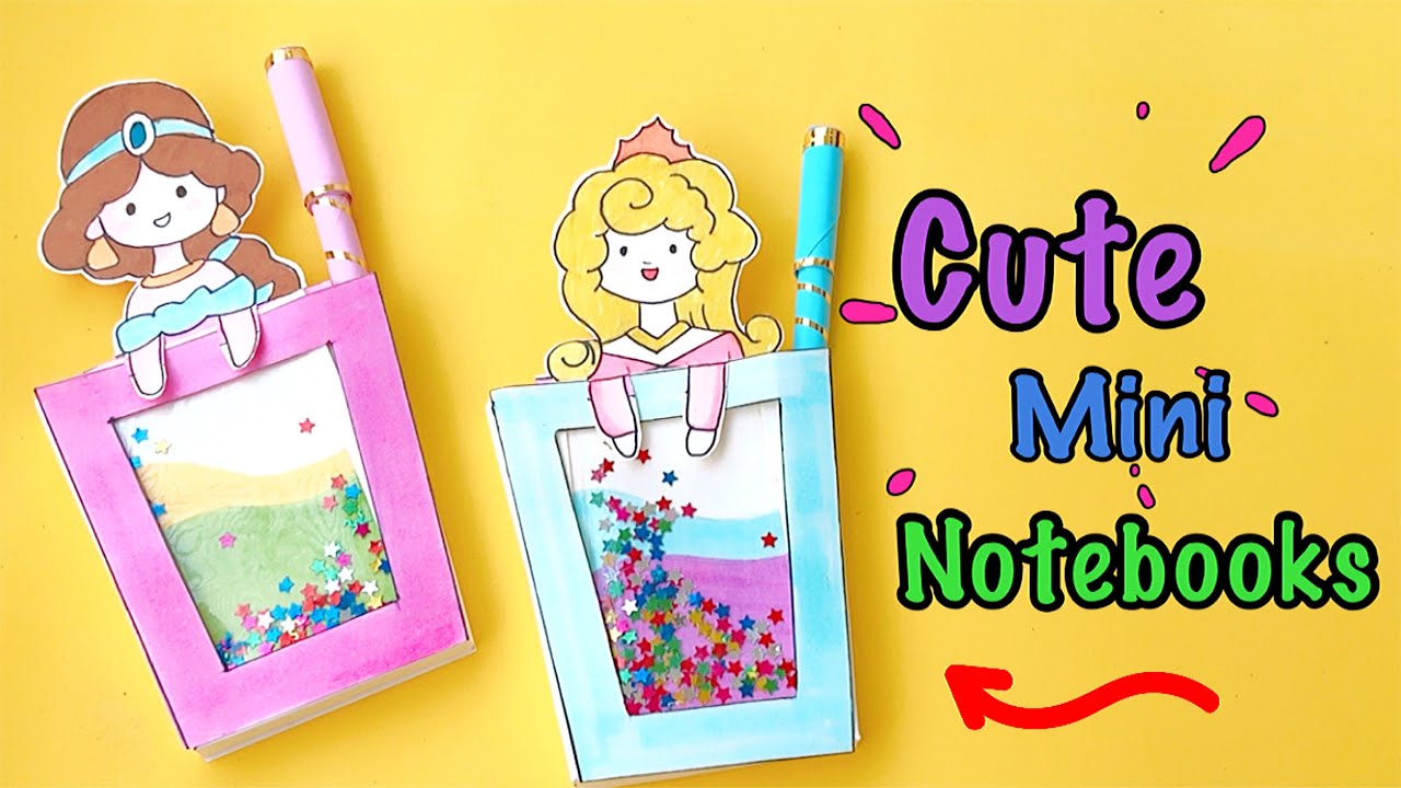 DIY Mini Notebook | Homemade Cute Mini Dairy & Pen Decorations | Pen Decor Idea - DIY BACK TO SCHOOL