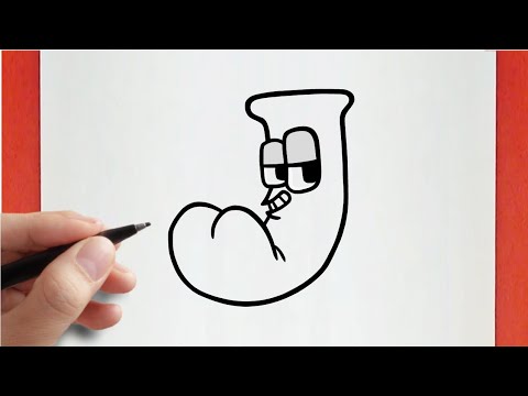 Drawing ALPHABET LORE - How to draw ALPHABET LORE J