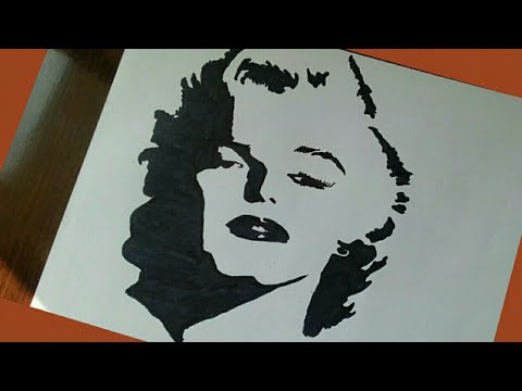 Drawing of Marilyn Monroe step by step || how to draw Marilyn monror