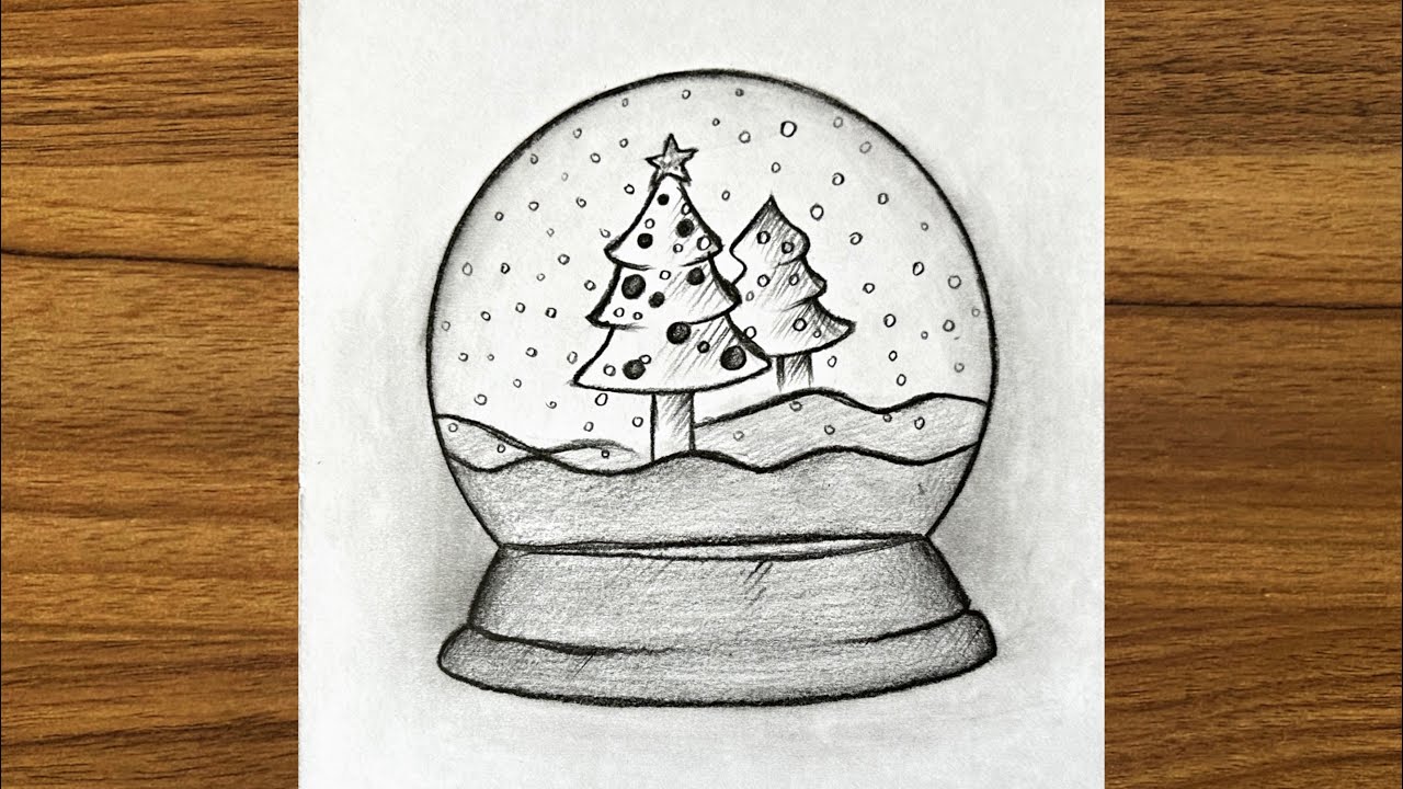 Easy Christmas scenery drawing | Easy Christmas drawing ideas for beginners | Drawing for beginners