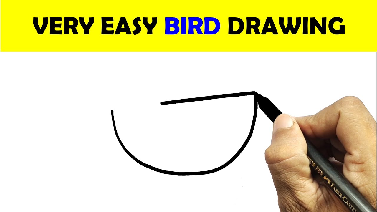 HOW TO DRAW A BIRD EASY STEP BY STEP | BIRD DRAWING EASY