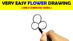 HOW TO DRAW FLOWER EASY | FLOWER DRAWING