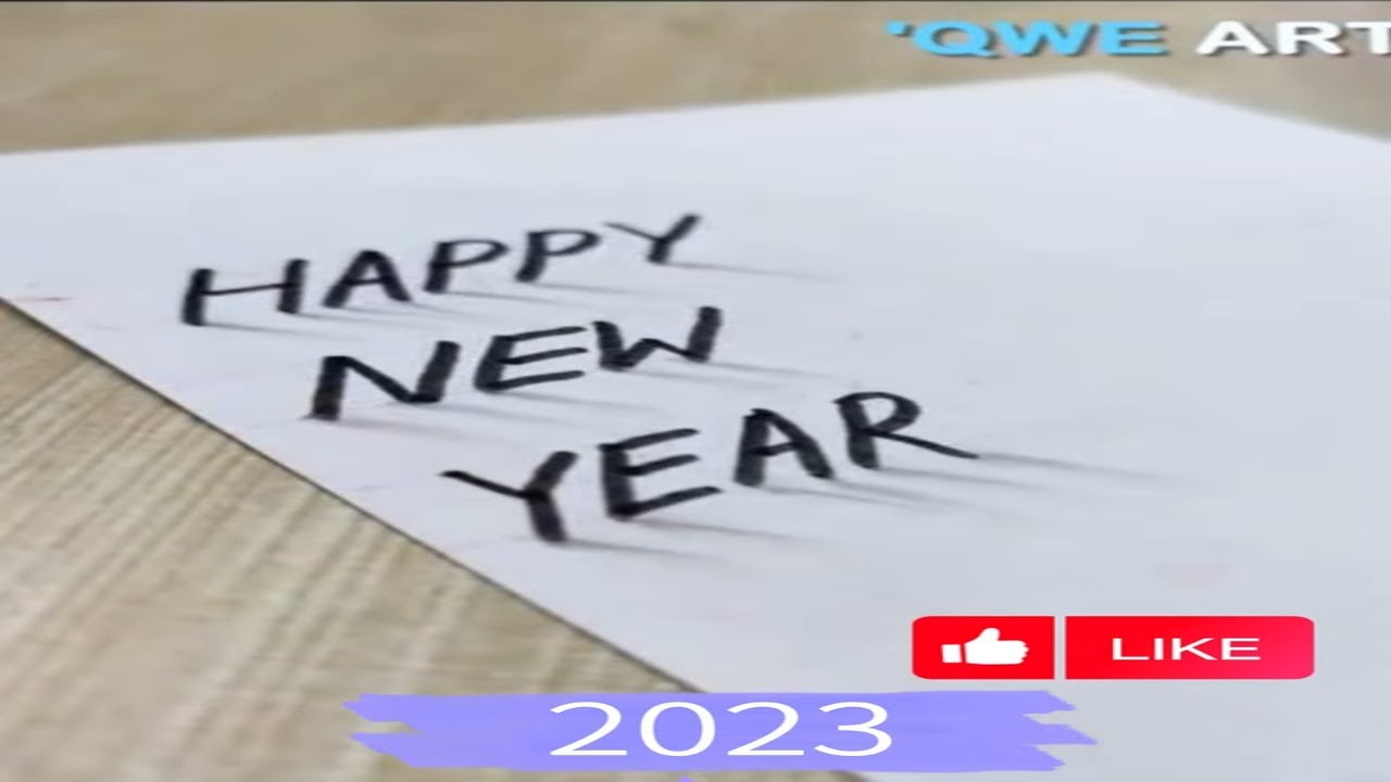 Happy New Year 2023 - Drawing 3D #shorts