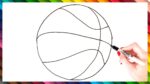 How To Draw A Basketball Step By Step - Basketball Drawing EASY