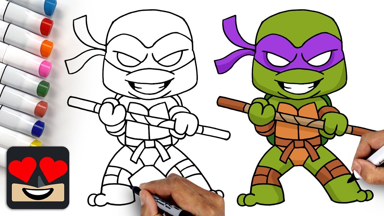 How To Draw Donatello | Teenage Mutant Ninja Turtles