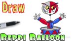 How to Draw Beppi the Clown Balloon | Cuphead