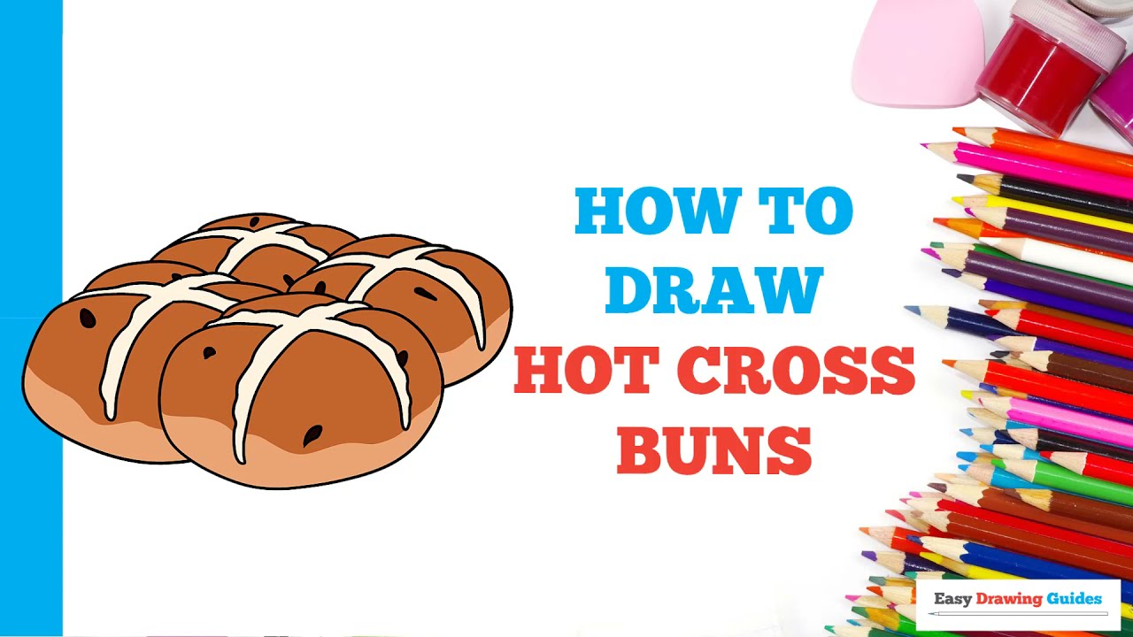 How to Draw Hot Cross Buns in a Few Easy Steps: Drawing Tutorial for Beginner Artists
