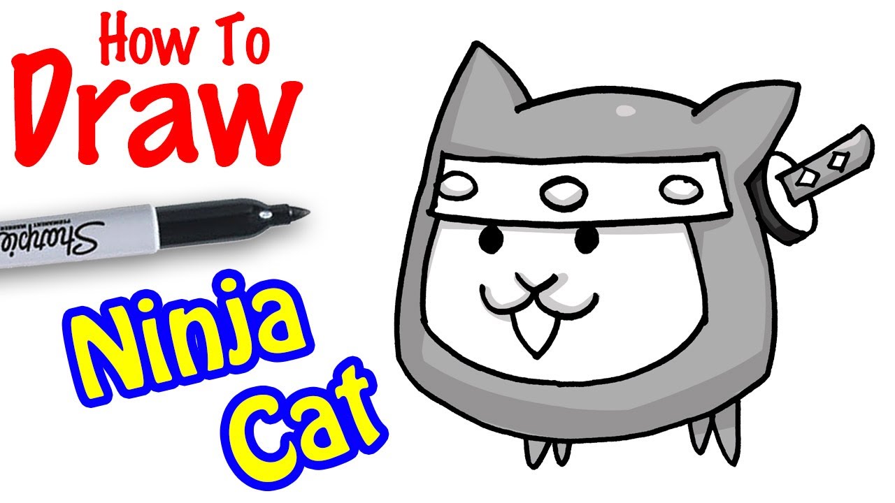 How to Draw Ninja Cat | Battle Cats