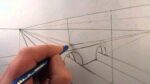 How to Draw a Bridge in Two Point Perspective: Narrated