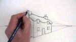 How to Draw a Cottage House in Two-Point Perspective