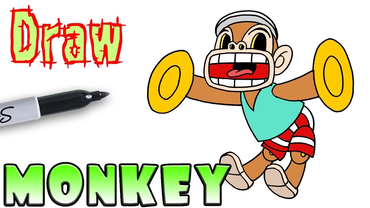 How to Draw the Game Monkey | Cuphead