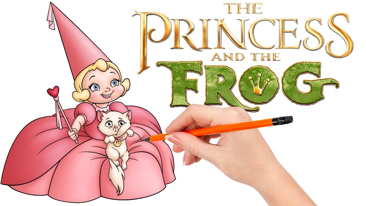 How to draw Charlotte "Lottie" La Bouff as a little girl - The Princess and the Frog