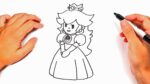 How to draw Mario Bross Princess | Mario Bross Princess Easy Draw Tutorial
