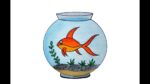 How to draw a Fish Aquarium easy and simple, Fish Tank drawing