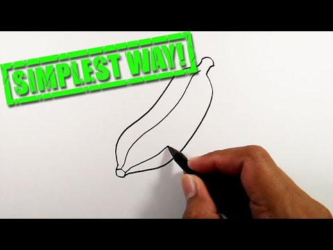 How to draw a simple banana step by step | Simple Drawings