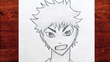 Karakalem Anime Erkek Resmi Nasıl Çizilir / How to draw a anime boy easy tutorial sketch