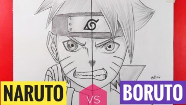 Naruto vs Boruto Draw / How to draw Naruto and Boruto Easy Step by Step Anime Drawing Tutorial