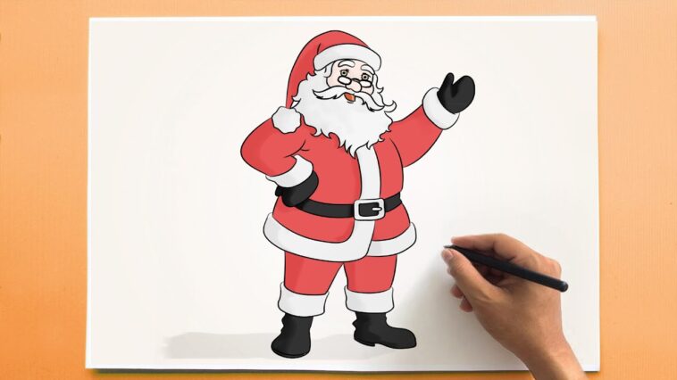 Santa claus Drawing  How to draw Santa Claus easy and step by step Tutorial in Merry Christmas 2020