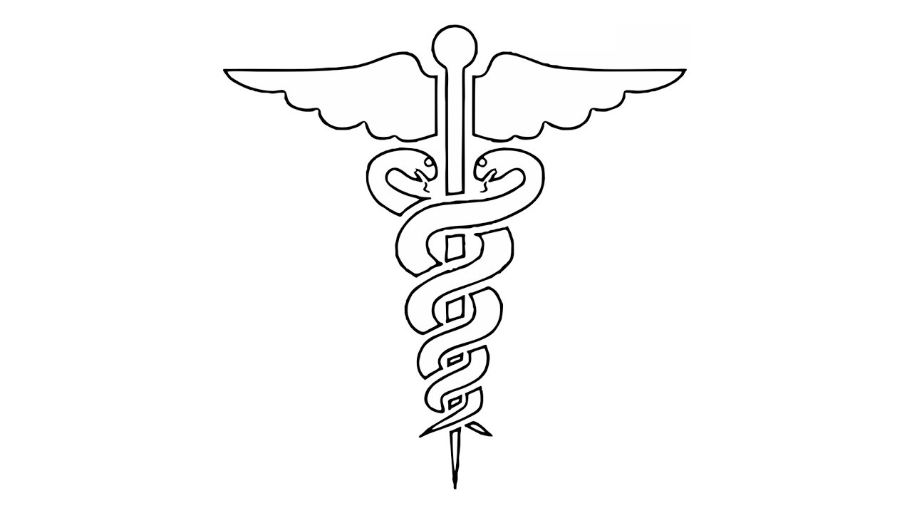 Wie zeichnet man den Caduceus des Hermes Symbol (emblem)