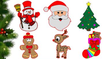 Zeichnen und Ausmalen | Weihnachten Kollektion #2 |Tiernamen Lernen| Deutsch und Englisch Lernen