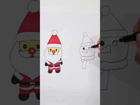 วาดรูปตุ๊กตาหิมะ น่ารักๆ | How To Draw Snowman #art #painting #วาดรูป