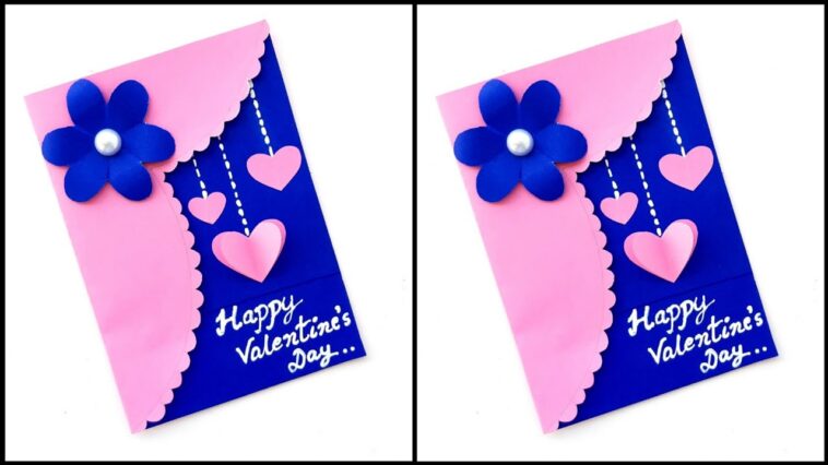 DIY Handmade Happy Valentines Day Greeting Card making idea 2023/How to make greeting card for love